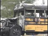 Burnt School Buses Towed
