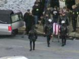 Hearse Takes Officer Jones' Body from Hospital