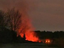 Large Brush Fire Burning in Southern NJ
