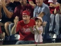 Phillies Foul-Ball Tossing Girl, Dad Get a 2nd Chance