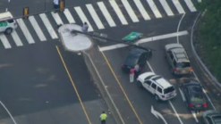 Car Crashes Into Pole, Takes Down Wires