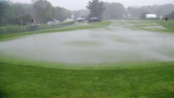 RAW VIDEO: Rain Pours Down at Merion