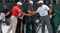 Woods, Garcia Don't Connect Beyond Handshake