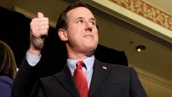 A Surging Santorum Perfects the Sweater Vest