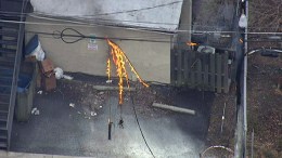 Live Wires Catch Fire in Yardley