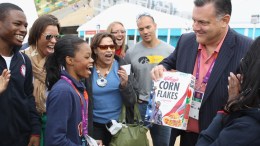 Gabby Douglas Celebrated With Corn Flakes