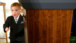 Cute Medal of Honor's Son Steals Show
