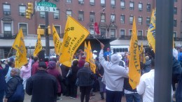 Workers Protest at Temple Hospital 