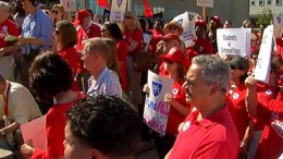 Crowds Protest SRC Budget Vote