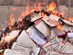 "Plan C" Layoffs Literally Go Up in Smoke