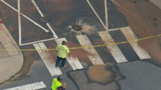 Water Main Break in Northeast Philly