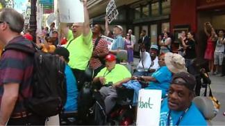 Obama's Visit Draws Protest and Support