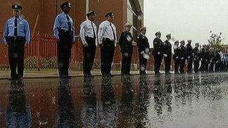 Fellow Officers Pay Last Respects to Officer Walker