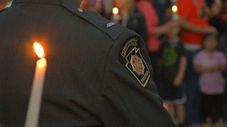 Vigil for Officer Fox