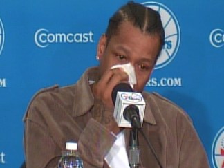 Bittersweet Return: A.I. Cries at Press Conference