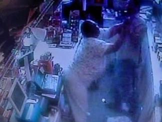 Caught On Tape: Woman Clobbers Gas Station Clerk  Over Money