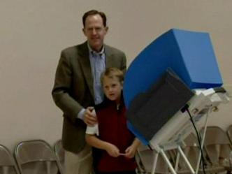 Pat Toomey Voting With His Son