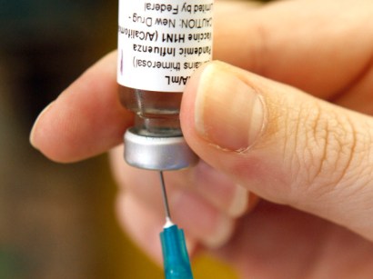 A dose of the experimental vaccine for the H1N1 flu virus is prepared at Vanderbilt University Medical Center in Nashville, Tenn., Tuesday, Aug. 11, 2009. A dose of the experimental vaccine for the H1N1 flu virus is prepared at Vanderbilt University Medical Center in Nashville, Tenn., Tuesday, Aug. 11, 2009.