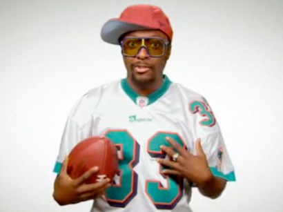 Not even eye black could make those glasses look tough.