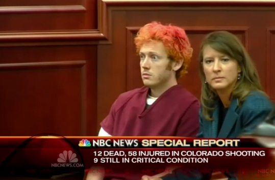 Facial Expressions of Movie Massacre Suspect James Holmes in Court