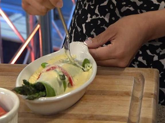Stuffed Spinach Crepes
