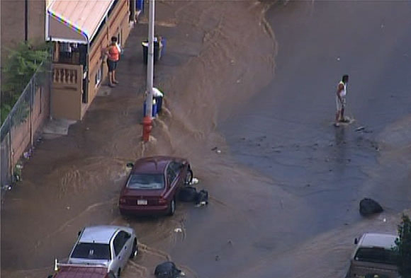 Water Main Break in North Philadelphia