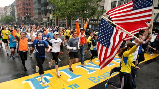 Runners, Victims Run Boston Marathon's Final Mile
