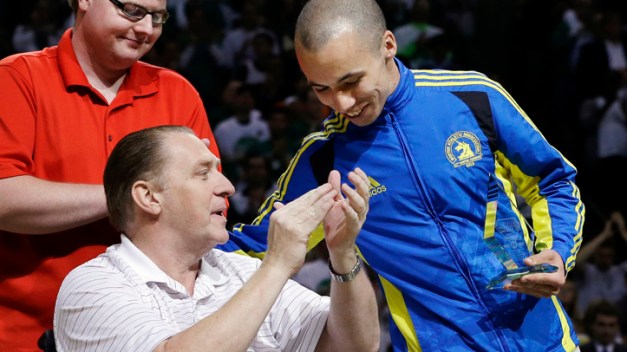Boston Bombing Victim Reunited With Man Who Saved Him