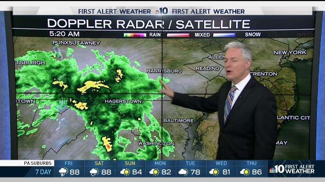 <p>Friday will be an unpleasant mix of hot temperatures and thunderstorms throughout the day.</p>