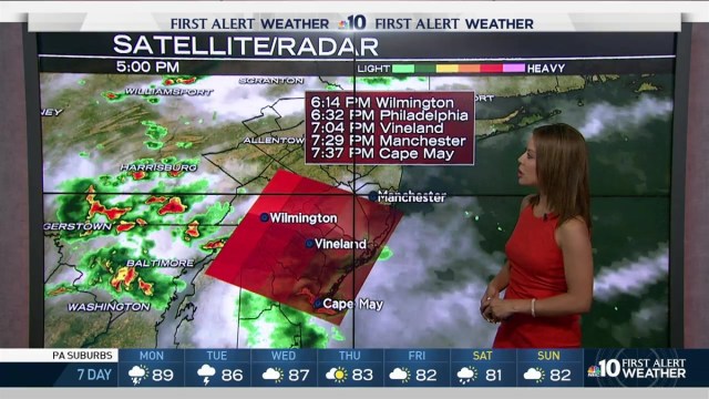 <p>Severe storms are moving through our region. NBC10 First Alert Weather meteorologist Erika Martin has the details.</p>