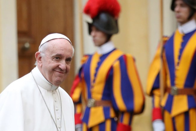 Pope urges faithful to fight forces that destroy people's dignity