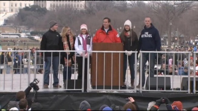 Thousands of anti-abortion advocates rally in Washington in support of overturning Roe v. Wade. The annual March for Life coincides with the 40th anniversary of the Supreme Court decision legalizing abortion. News4's Derrick Ward talked to some of the activists on both sides of the issue.