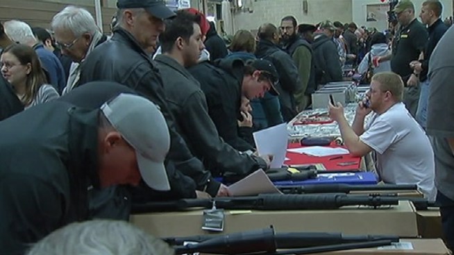Gun enthusiasts and NRA members gathered at the Philadelphia gun show today. NBC10 talked to the attendees who shared their views on this country's gun control debate.