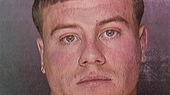 23-year-old Charles Horrocks is taken into custody in Bristol Township Monday night.