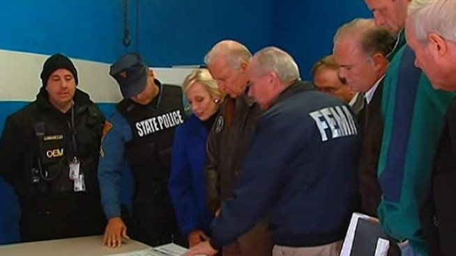 Vice President Joe Biden visited Seaside Heights today almost three weeks after Hurricane Sandy left the area devastated. The visit brought a glimmer of hope to residents of the beach town.