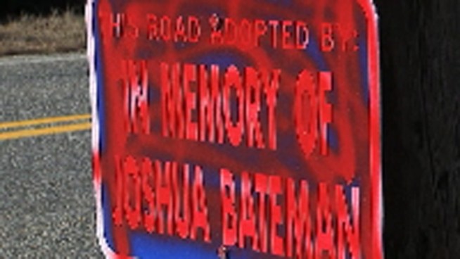Police are searching for the person or people responsible for spray painting signs dedicated to the memory of a 13-month-old boy who died in 2010.