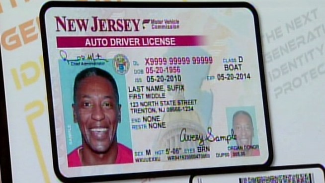 New Jersey Drivers License No Picture