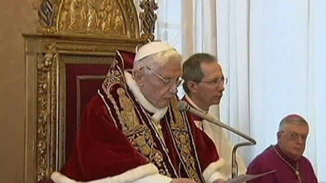 Pope Benedict XVI announced he does not feel strong enough to carry out his duties and will step down as leader of the Catholic Church. This is the first abdication in over 600 years. NBC10's Christine Maddela reports.