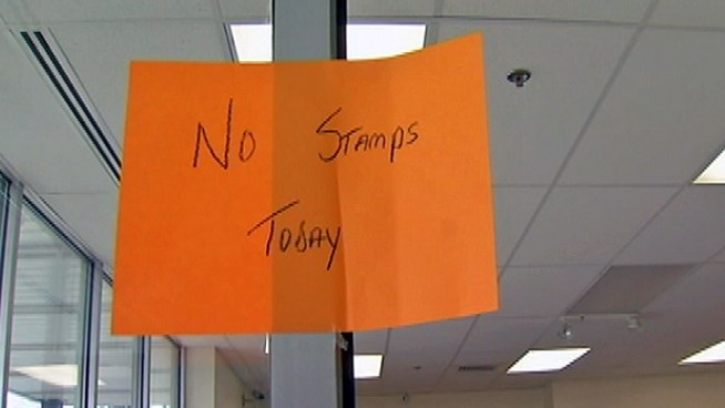 Economic concerns rise as some post offices are out of stamps. NBC10's Doug Shimell reports from the Olney section of Philadelphia.