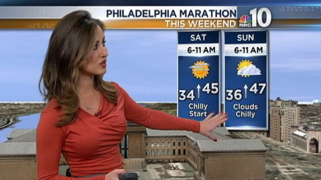 What should runners and spectators expect at Sunday's Philadelphia Marathon? NBC10's Sheena Parveen has the forecast.