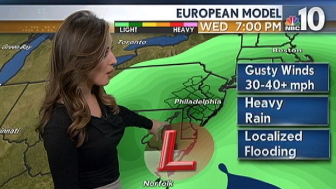 NBC10 meteorologist Sheena Parveen is tracking a potential coastal storm that could bring heavy winds and rain to our area next week.