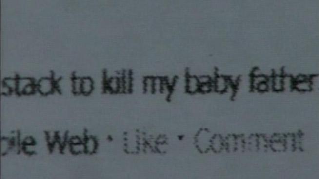 Police say that a woman tried to hire someone to kill her child's father on her facebook profile.