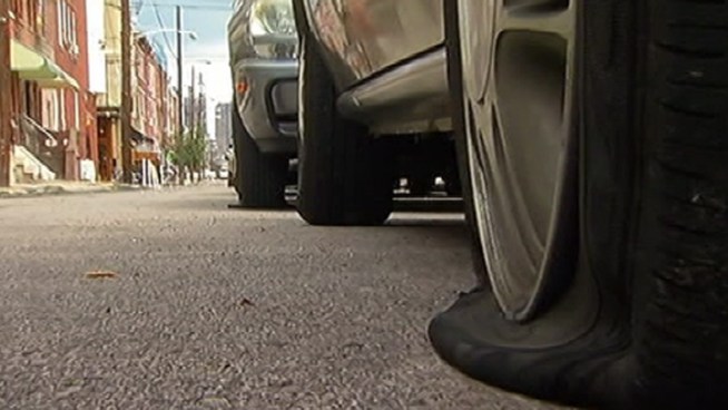 Residents who live along 1900 block of Hicks Street are patrolling their neighborhood after someone slashed tires on eight cars on their block.  NBC10's Christine Maddela reports.