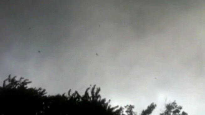 A Woodbury Heights man was in a shopping center when he saw the funnel cloud and captured it on camera.