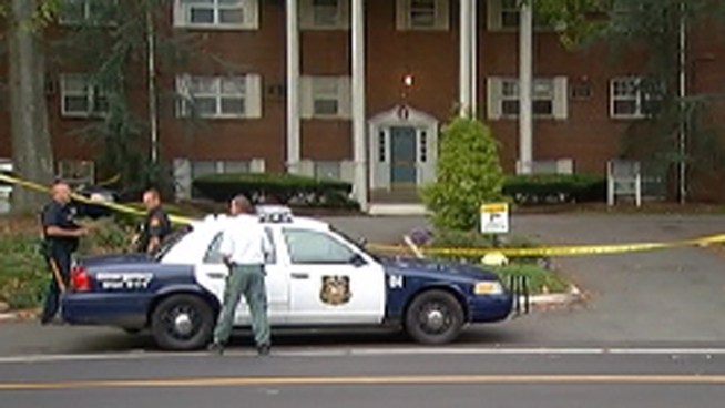 Police say a man was shot and killed in the parking lot of Parkside Manor Apartments in Ewing, NJ on Thursday afternoon. NBC10's Katy Zachry reports.