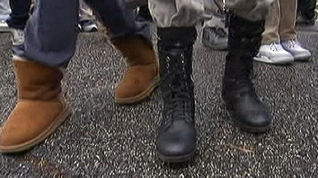 Pottstown Middle School is banning it's students from wearing boots. The school says it is having a problem with students storing their cell phones inside their footwear.