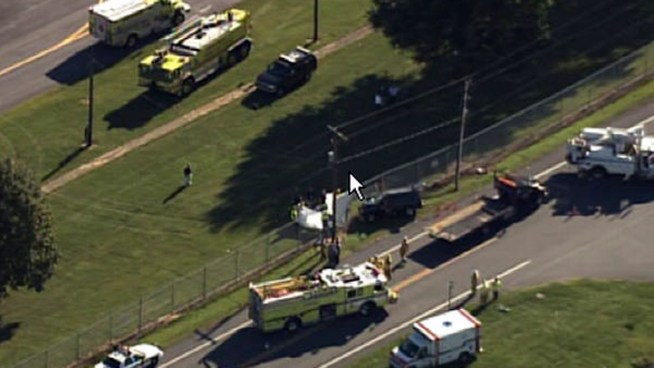 One person was killed and three injured after a SUV slammed into a bus stop in Hanover Township on Monday. NBC10's Marisa Brahney reports. 