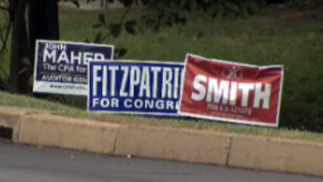 With the election right around the corner one would expect to see campaign signs decorating yards everywhere, but not this year. NBC10's Doug Shimell found out why there are fewer signs.