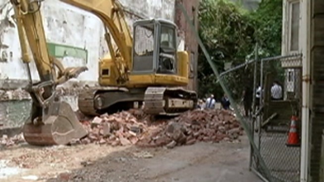 According to police, construction workers found what appeared to be the remains of a woman at the 2200 block of N 33rd Street on Tuesday morning. The body was found on the demolition site of an abandoned four-story building. NBC10's Lu Ann Cahn reports.