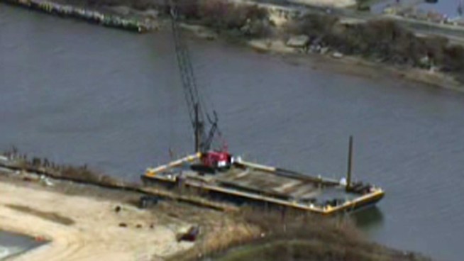 A giant crane from New York has arrived in Paulsboro to help remove the derailed train leaking vinyl chloride. NBC10's Doug Shimell reports on the cleanup.